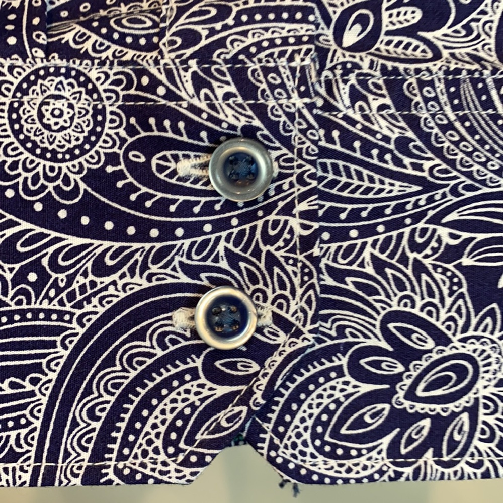 NEW Robert Graham Navy Paisley Shirt - Picture 3 of 8
